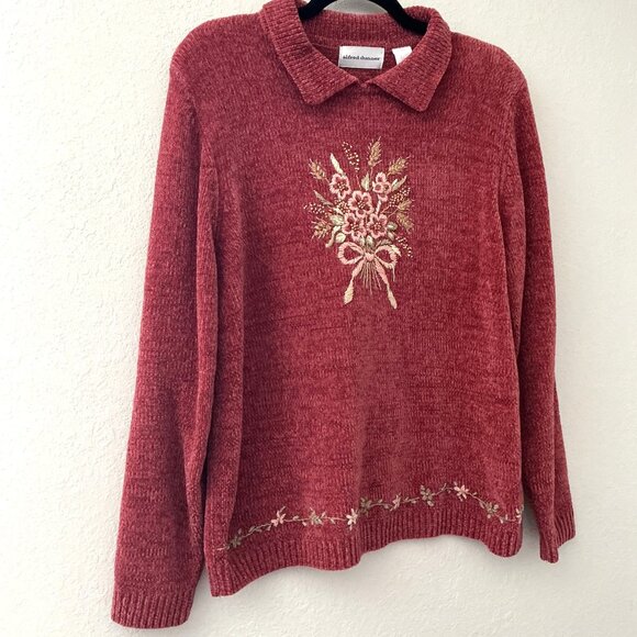 ALFRED DUNNER VINTAGE  EMBROIDERED SWEATER - Picture 3 of 11